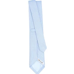 CRAVATTA CERIMONIA In seta jacquard azzurra