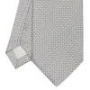 CRAVATTA CERIMONIA IN SETA JACQUARD GRIGIO CHIARO Microfantasia geometrica