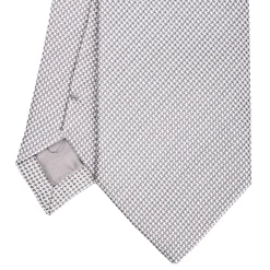 CRAVATTA CERIMONIA In seta jacquard grigio chiaro