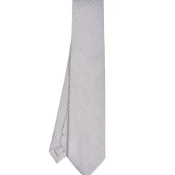 CRAVATTA CERIMONIA In seta jacquard grigio chiaro