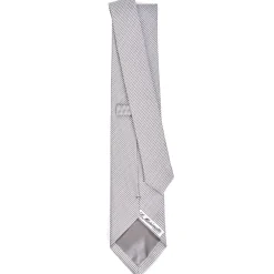 CRAVATTA CERIMONIA In seta jacquard grigio chiaro