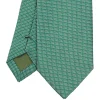 CRAVATTA CERIMONIA IN SETA JACQUARD VERDE CHIARO Microfantasia geometrica