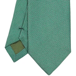 CRAVATTA CERIMONIA IN SETA JACQUARD VERDE CHIARO Microfantasia geometrica