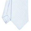 CRAVATTA CERIMONIA IN SETA JACQUARD AZZURRA Microfantasia geometrica