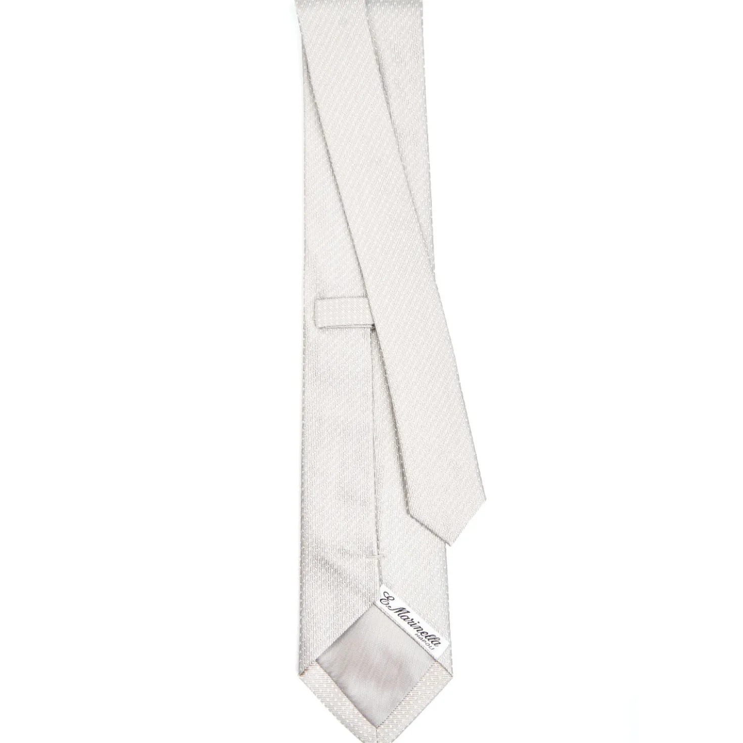 CRAVATTA CERIMONIA IN SETA JACQUARD GRIGIO CHIARO Microfantasia geometrica