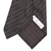 CRAVATTA CLASSICA DONNA IN LANA SFODERATA GRIGIO SCURO Rigata