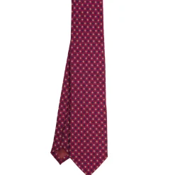 CRAVATTA CLASSICA IN LANA FUCSIA Microfantasia fiore
