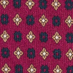 CRAVATTA CLASSICA IN LANA FUCSIA Microfantasia fiore