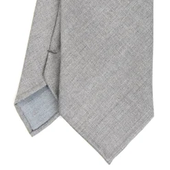 CRAVATTA CLASSICA IN LANA SFODERATA GRIGIO CHIARO Bicolore