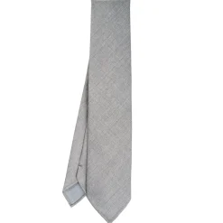 CRAVATTA CLASSICA IN LANA SFODERATA GRIGIO CHIARO Bicolore