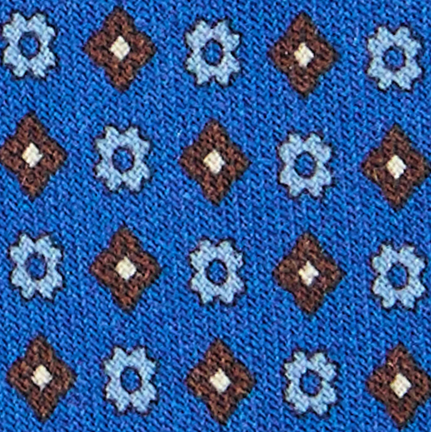 CRAVATTA CLASSICA IN LANA BLUETTE Microfantasia fiore