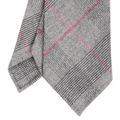 CRAVATTA CLASSICA IN LANA SFODERATA GRIGIO CHIARO Principe di galles