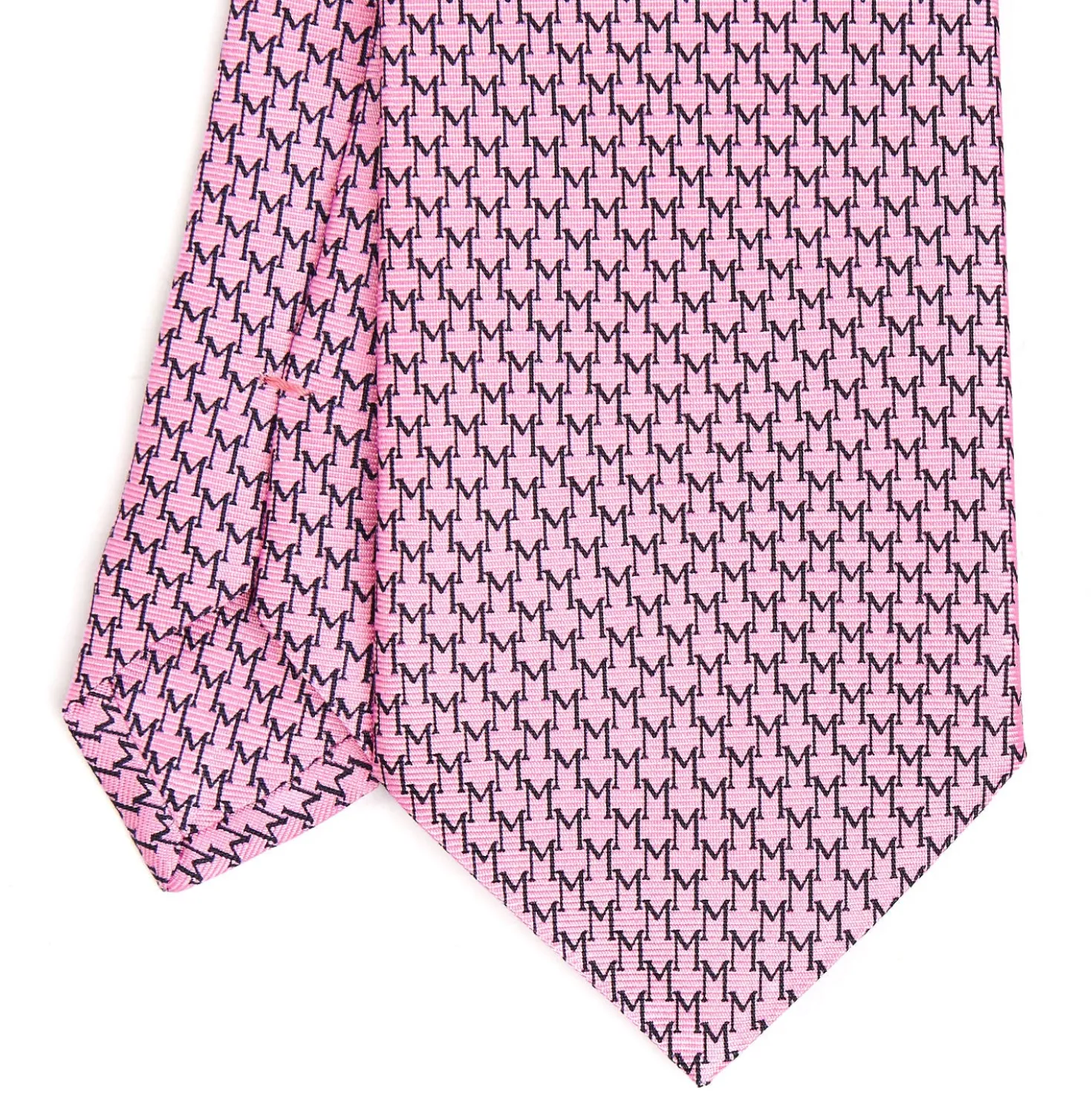 CRAVATTA CLASSICA IN SETA ROSA Microfantasia m geometrica