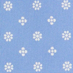CRAVATTA DONNA CLASSICA IN SETA STAMPATA AZZURRA Microfantasia fiore