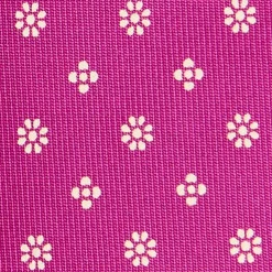 CRAVATTA DONNA CLASSICA IN SETA STAMPATA FUCSIA Microfantasia fiore