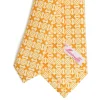 CRAVATTA DONNA CLASSICA IN SETA STAMPATA GIALLA Microfantasia inspirazione foulard