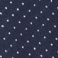 CRAVATTA DONNA IN LANA BLU SCURO Microfantasia geometrica