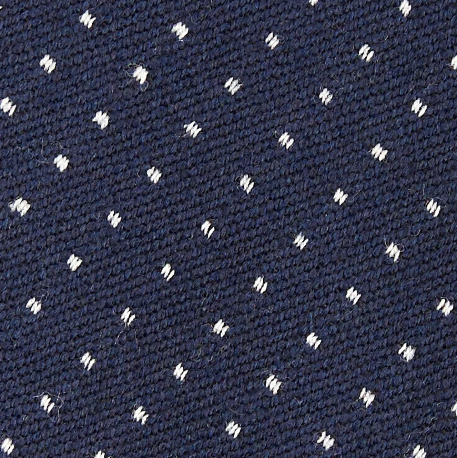 CRAVATTA DONNA IN LANA BLU SCURO Microfantasia geometrica