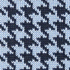 CRAVATTA DONNA TRICOT IN SETA AZZURRA Pied de poule