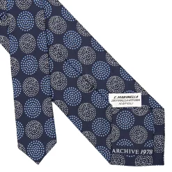 CRAVATTA IN SETA BLU Collezione archivio anno 1978