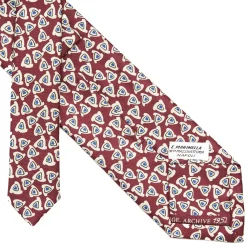 CRAVATTA IN SETA BORDEAUX Collezione archivio anno 1952