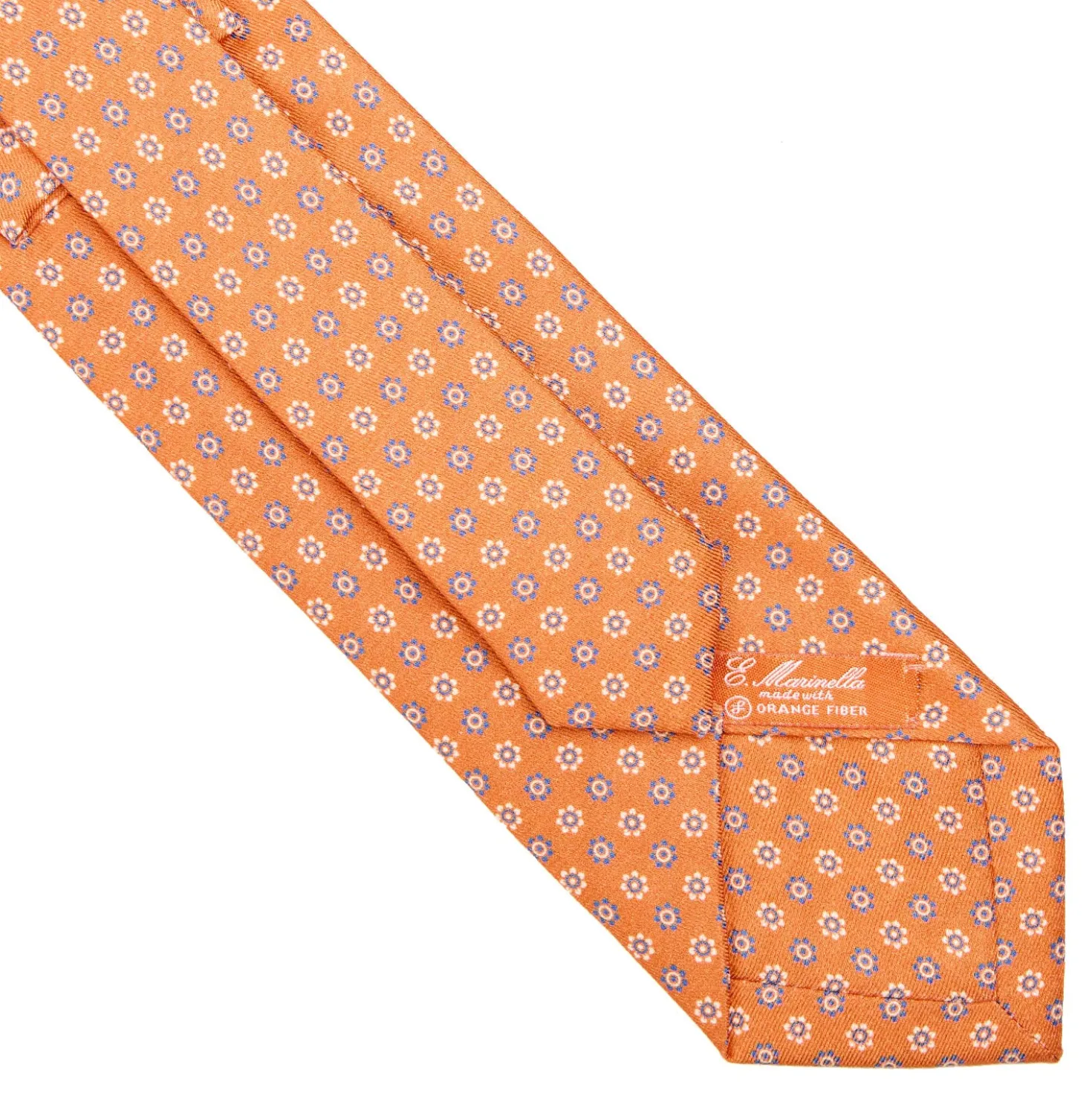 CRAVATTA IN SETA E ORANGE FIBER ARANCIONE Collezione orange fiber