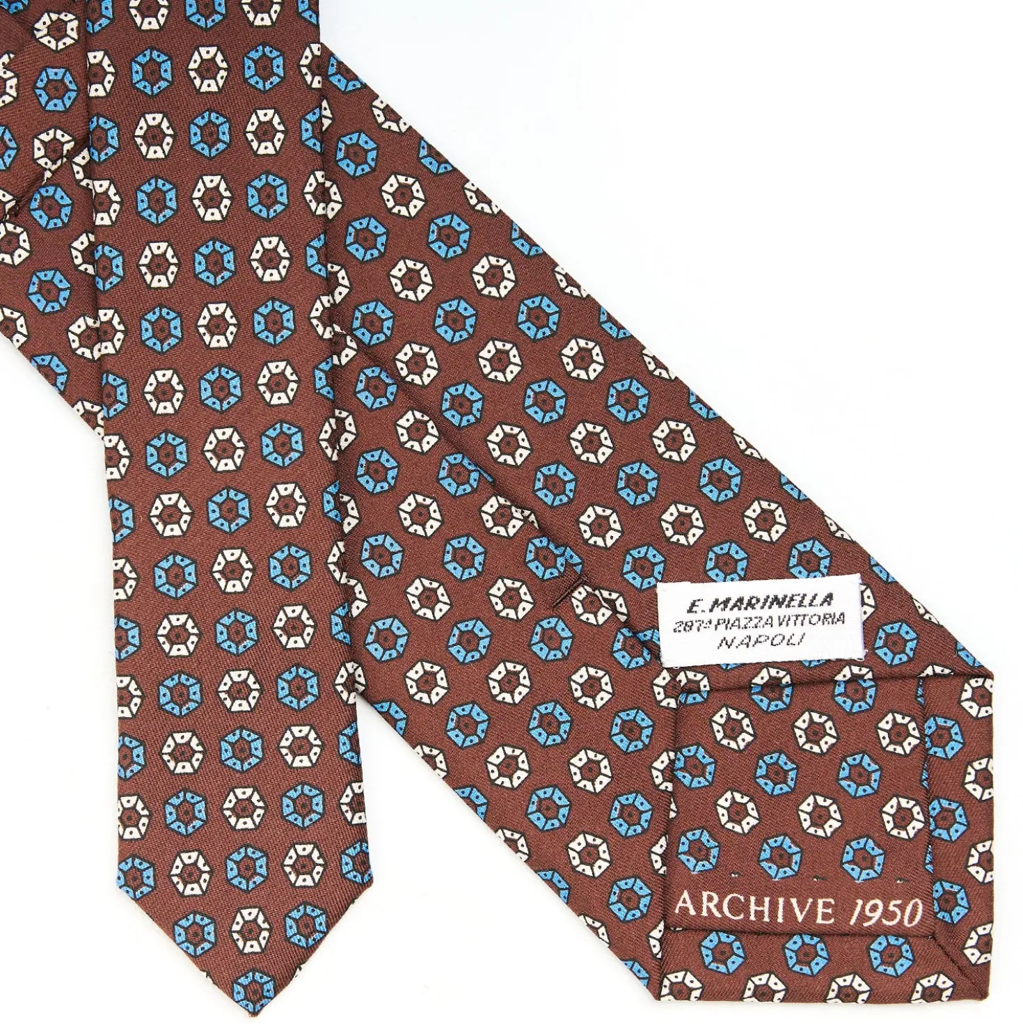 CRAVATTA IN SETA MARRONE SCURO Collezione archivio anno 1950
