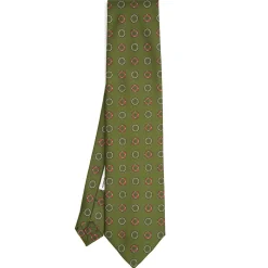 CRAVATTA IN SETA VERDE OLIVA Collezione archivio anno 1951