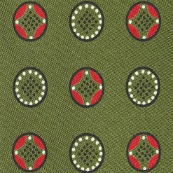 CRAVATTA IN SETA VERDE OLIVA Collezione archivio anno 1951