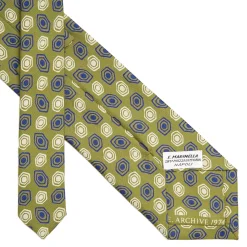 CRAVATTA IN SETA VERDE OLIVA Collezione archivio anno 1974
