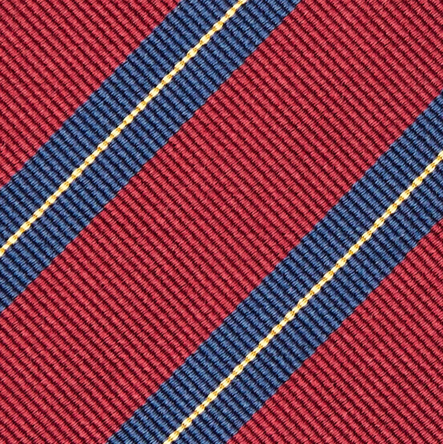 CRAVATTA REGIMENTAL IN SETA BORDEAUX Righe blu e beige