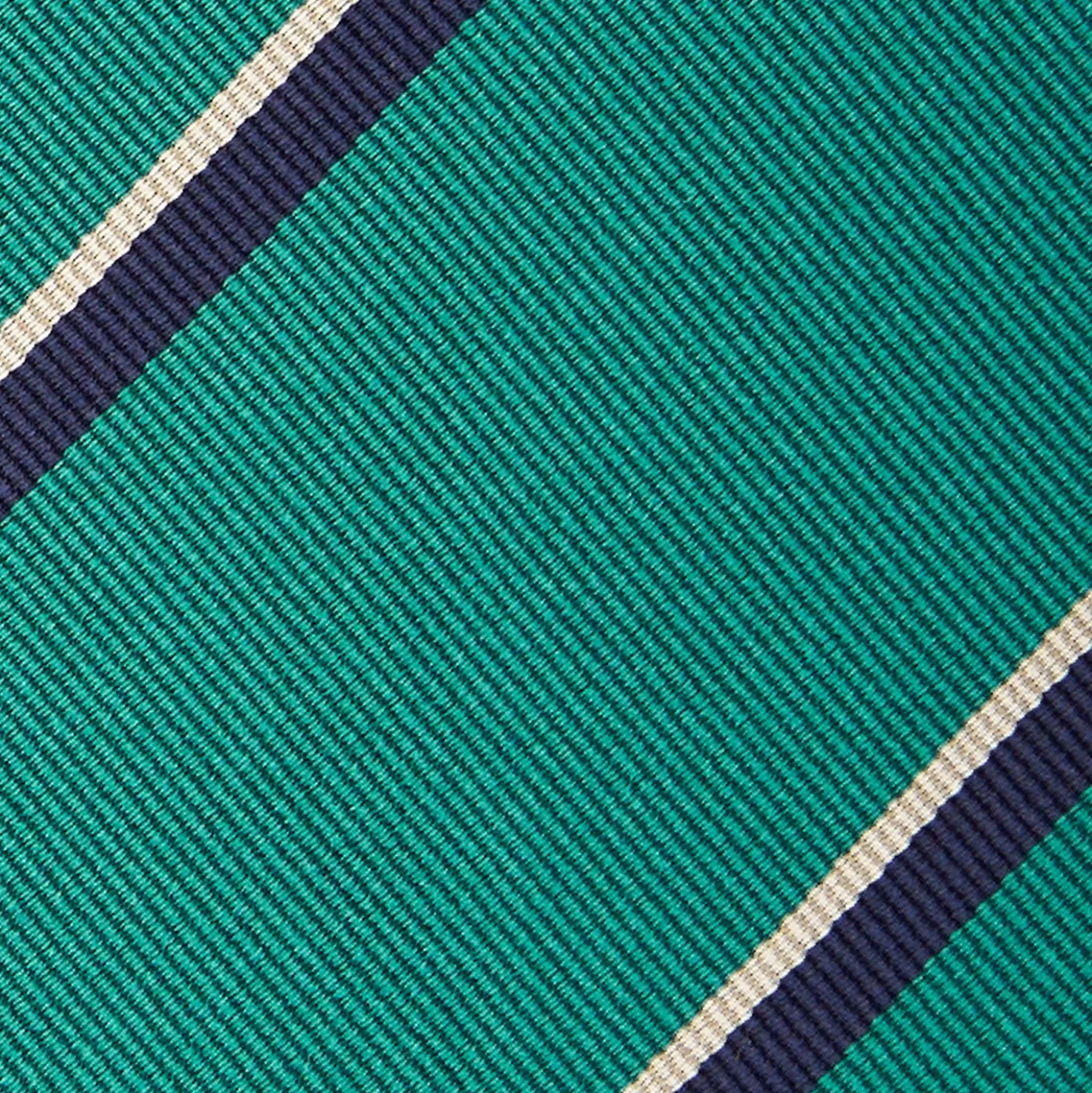 CRAVATTA REGIMENTAL IN SETA VERDE SCURO Righe blu