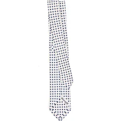CRAVATTA SARTORIALE 7 CM IN SETA BIANCA Microfantasia fiore