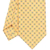 CRAVATTA SARTORIALE 7 CM IN SETA GIALLA Microfantasia fiore