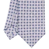 CRAVATTA SARTORIALE 7 CM IN SETA GRIGIO CHIARO Microfantasia fiore