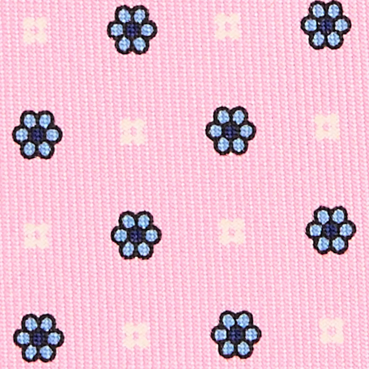 CRAVATTA SARTORIALE 7 CM IN SETA ROSA Microfantasia fiore