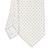CRAVATTA SARTORIALE 7 CM IN SETA BIANCA Microfantasia fiore
