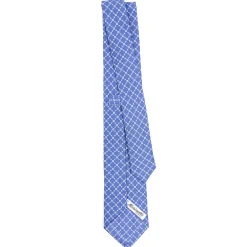 CRAVATTA SARTORIALE 7 CM IN SETA AZZURRO POLVERE Microfantasia fiore