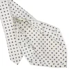 CRAVATTA SARTORIALE 9 PIEGHE IN SETA BIANCA Microfantasia fiore