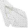 CRAVATTA SARTORIALE 9 PIEGHE IN SETA BIANCA Microfantasia fiore