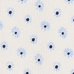 CRAVATTA SARTORIALE 5 PIEGHE IN SETA BIANCA Microfantasia fiore