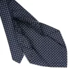 CRAVATTA SARTORIALE 9 PIEGHE IN SETA BLU SCURO Microfantasia fiore