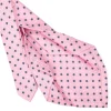 CRAVATTA SARTORIALE 5 PIEGHE IN SETA ROSA Microfantasia fiore