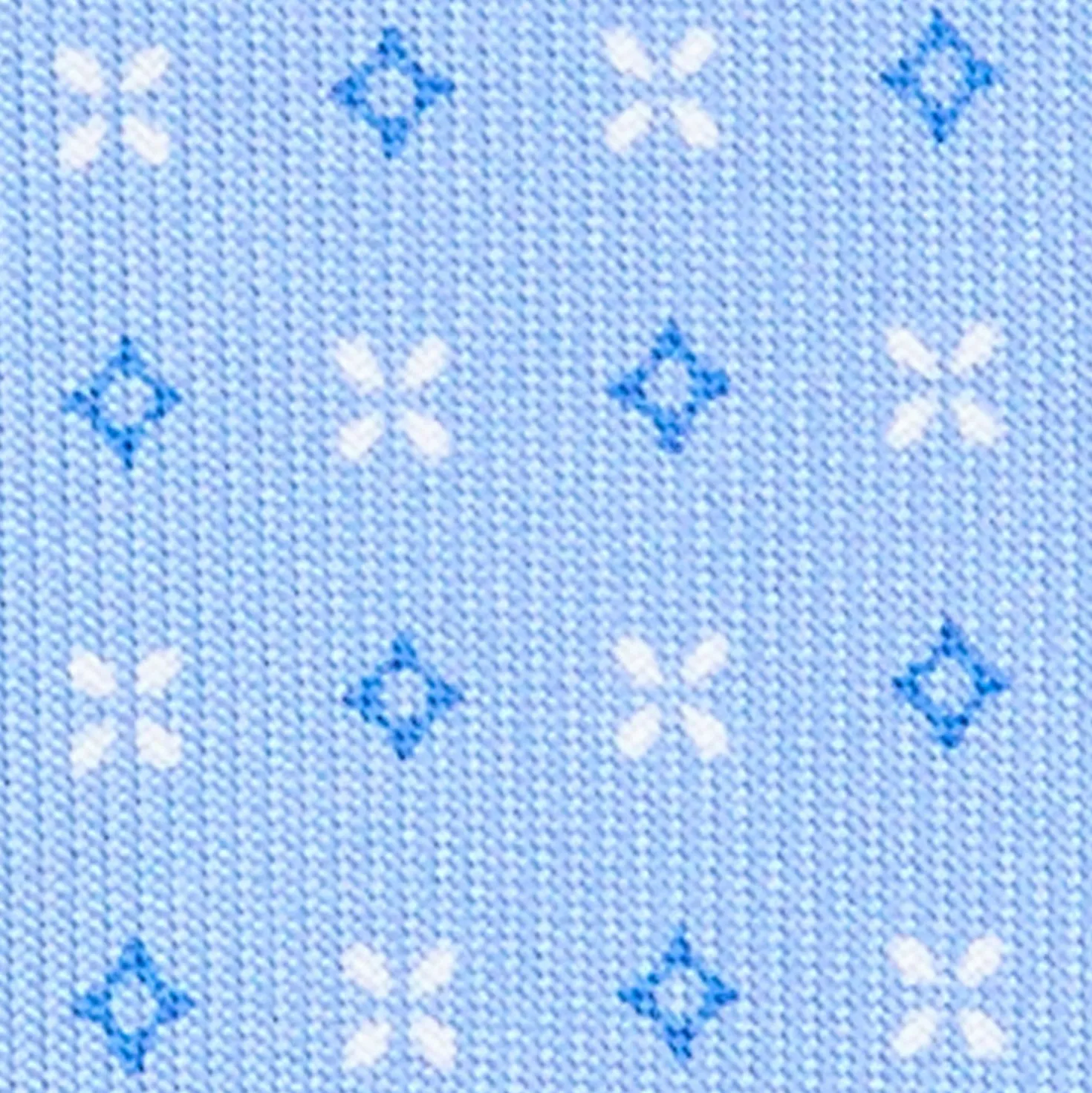 CRAVATTA SARTORIALE 9 PIEGHE IN SETA AZZURRA Microfantasia fiore
