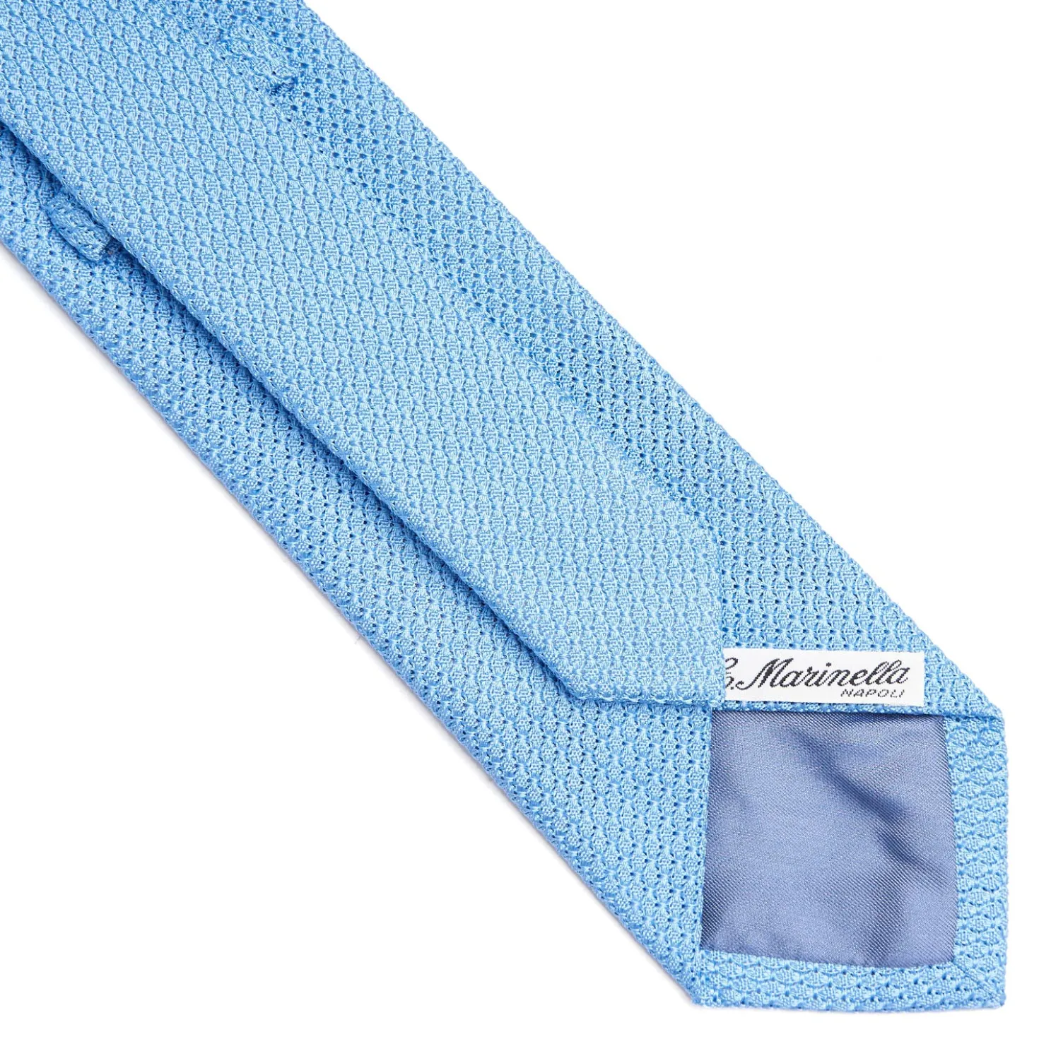 CRAVATTA SARTORIALE AZZURRA In garza di seta