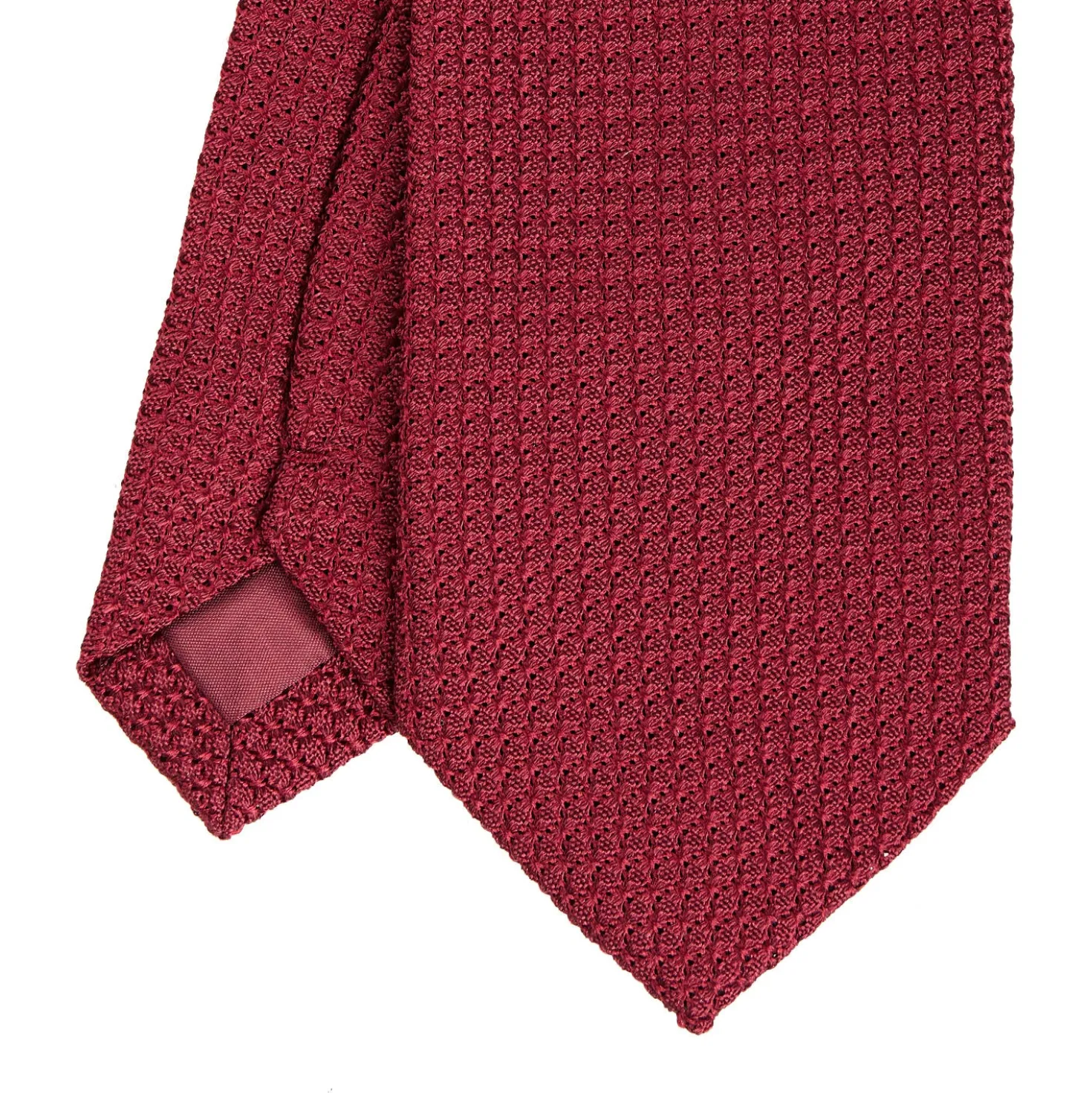 CRAVATTA SARTORIALE BORDEAUX In garza di seta