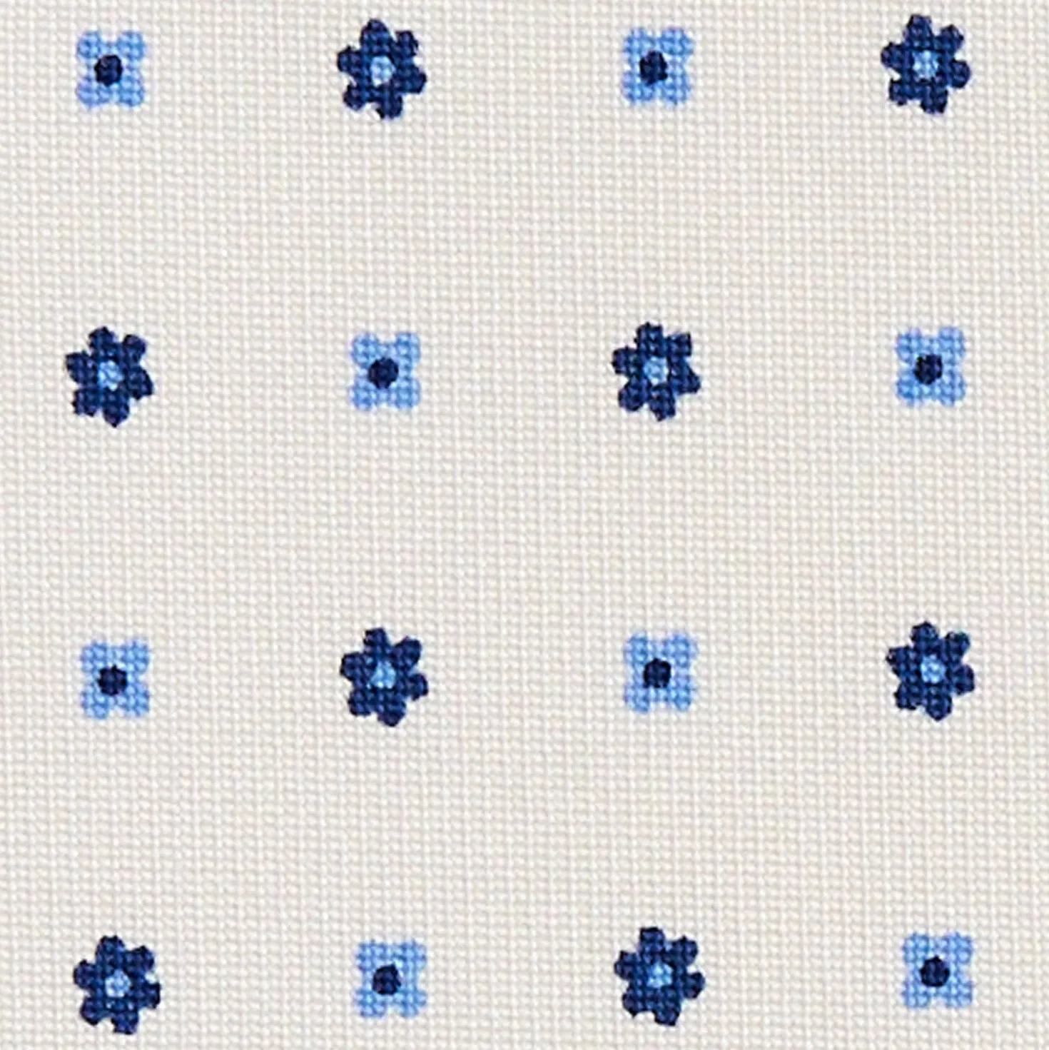 CRAVATTA SARTORIALE CLASSICA IN SETA BIANCA Microfantasia fiore