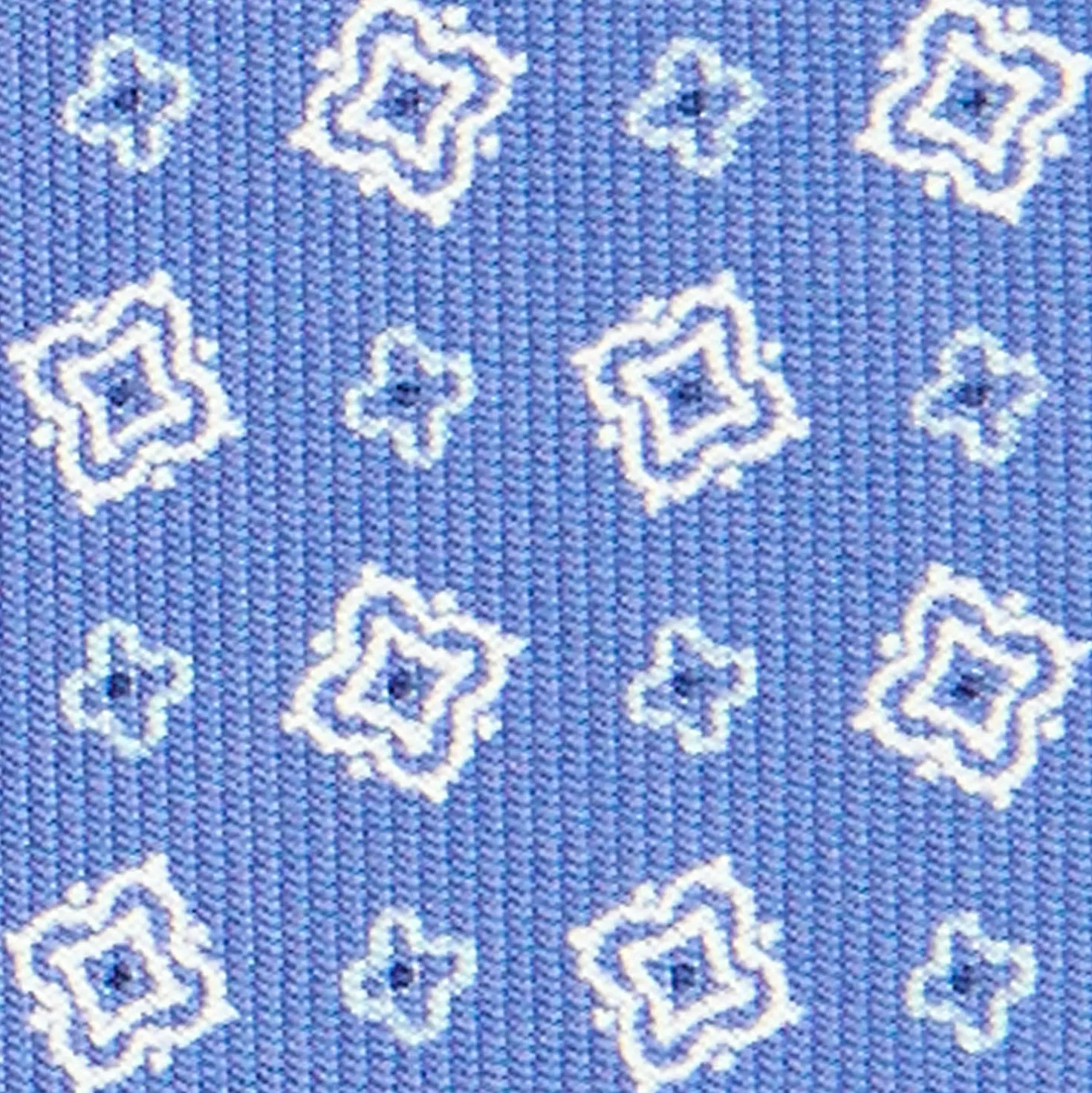 CRAVATTA SARTORIALE CLASSICA IN SETA AZZURRO POLVERE Microfantasia fiore