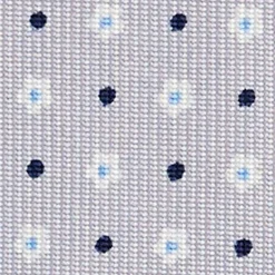 CRAVATTA SARTORIALE CLASSICA IN SETA GRIGIO CHIARO Microfantasia fiore
