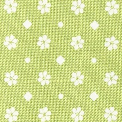 CRAVATTA SARTORIALE CLASSICA IN SETA VERDE CHIARO Microfantasia fiore
